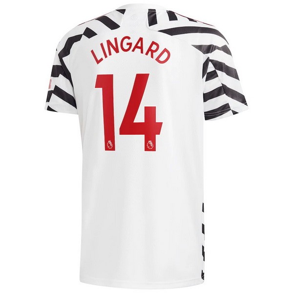 Camiseta Manchester United NO.14 Lingard 3ª 2020-2021 Blanco